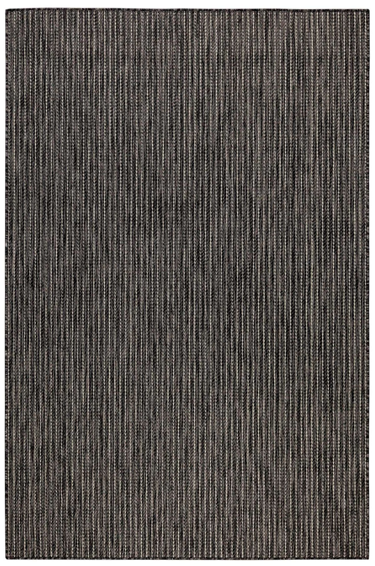 Liora Manne Carmel Texture Stripe Indoor/Outdoor Rug Black 3'3" x 