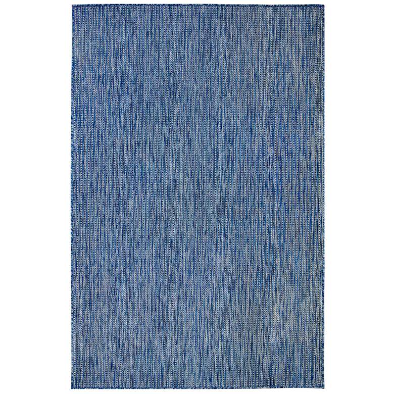 Image 1 Liora Manne Carmel Texture Stripe Indoor/Outdoor Rug Navy 4&#39;10 inch x 