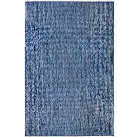 Image1 of Liora Manne Carmel Texture Stripe Indoor/Outdoor Rug Navy 7'10" x