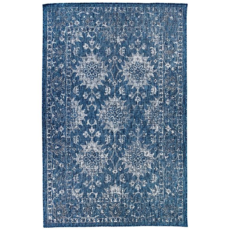 Image 1 Liora Manne Carmel Vintage Floral Indoor/Outdoor Rug Navy 4'10" x