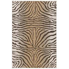 Image1 of Liora Manne Carmel Zebra Indoor/Outdoor Rug Sand 3'3" x 4'11&q