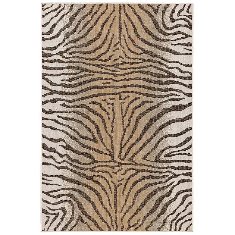 Image 1 Liora Manne Carmel Zebra Indoor/Outdoor Rug Sand 4'10" x 7'6&q