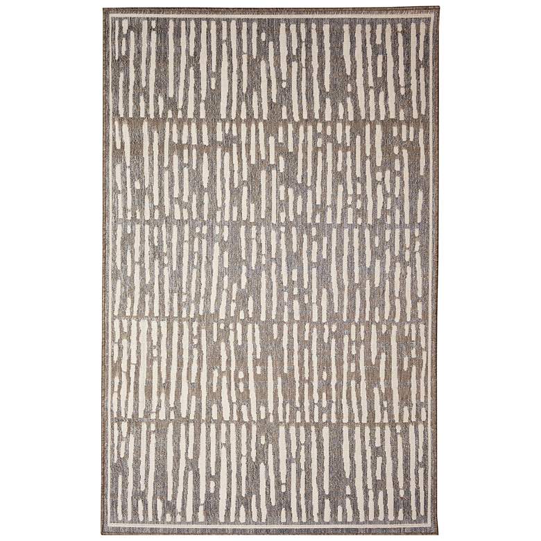 Image 1 Liora Manne Cove Bamboo Indoor/Outdoor Rug Grey 5&#39;3 inch x 7&#39;3&quo