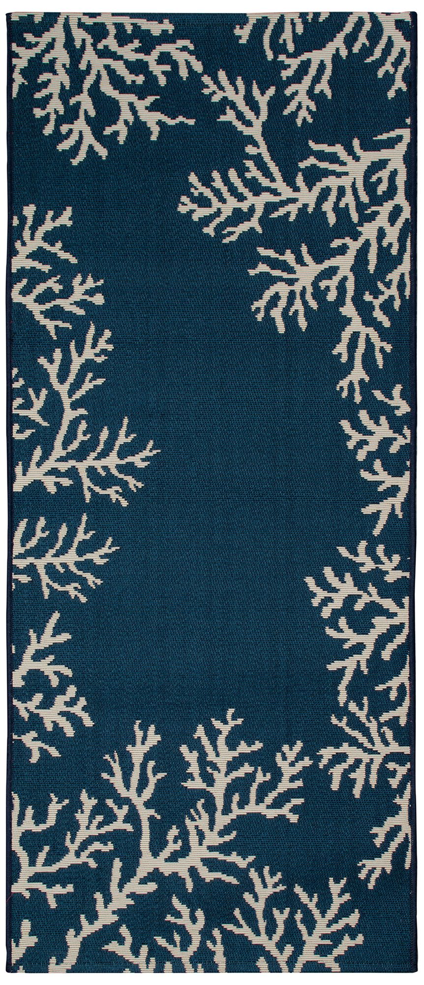 Image 2 Liora Manne Esencia Coral Edge Indoor/Outdoor Mat Navy 1'11"x4'