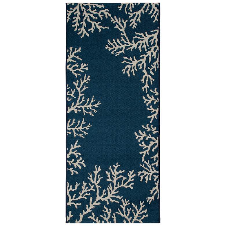 Image 2 Liora Manne Esencia Coral Edge Indoor/Outdoor Mat Navy 1'11"x4'11"
