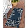 1_Liora Manne Esencia Coral Edge Indoor/Outdoor Mat Navy 1'11"x4'11"