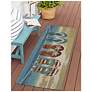 3_Liora Manne Esencia Flip Flops Forever Indoor/Outdoor Mat Blue 1'11"x4'11" more views