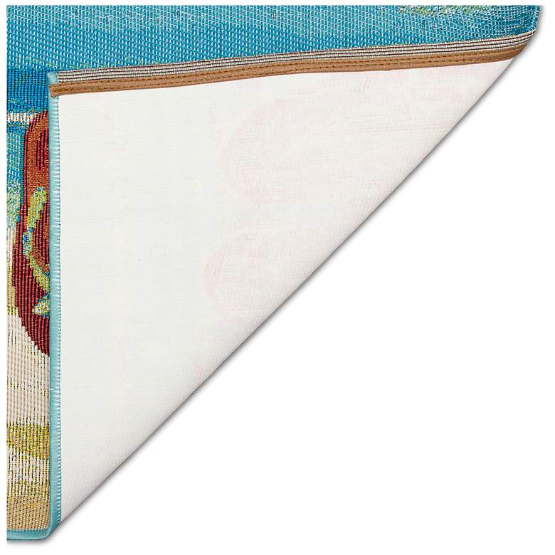 Image 5 Liora Manne Esencia Flip Flops Forever Indoor/Outdoor Mat Blue 1'11"x4'11" more views