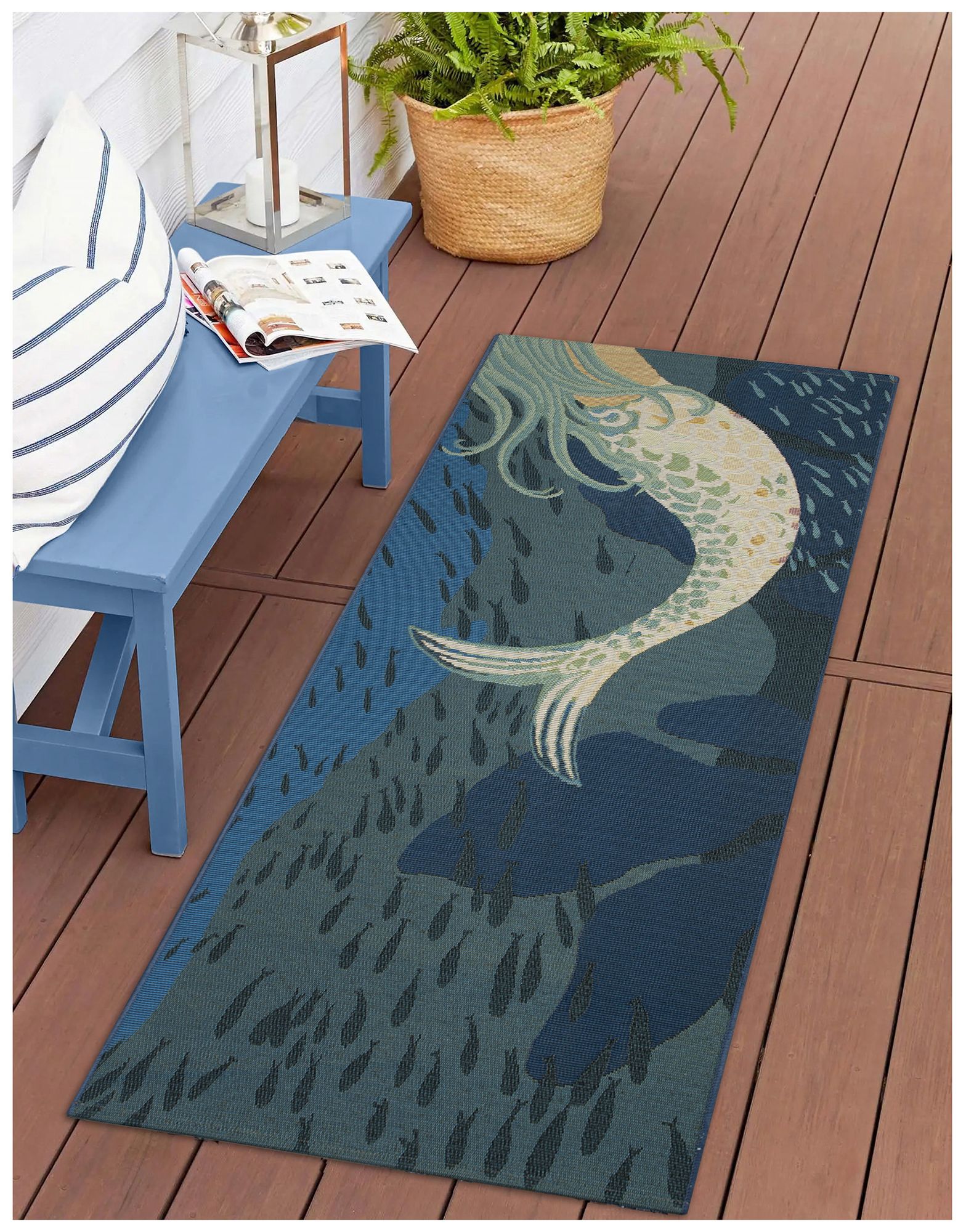 Image 3 Liora Manne Esencia Mermaids Are Real Indoor/Outdoor Mat Ocean 1'11&quo more views