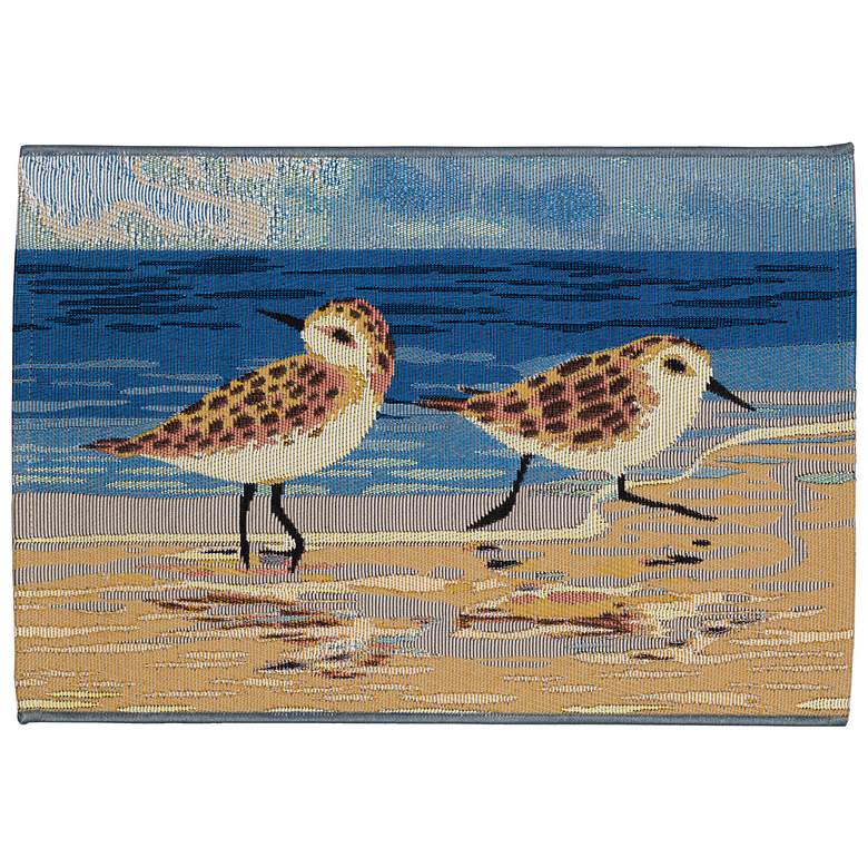 Image 1 Liora Manne Esencia Sandpipers Indoor/Outdoor Mat Sand 2'x2'10"