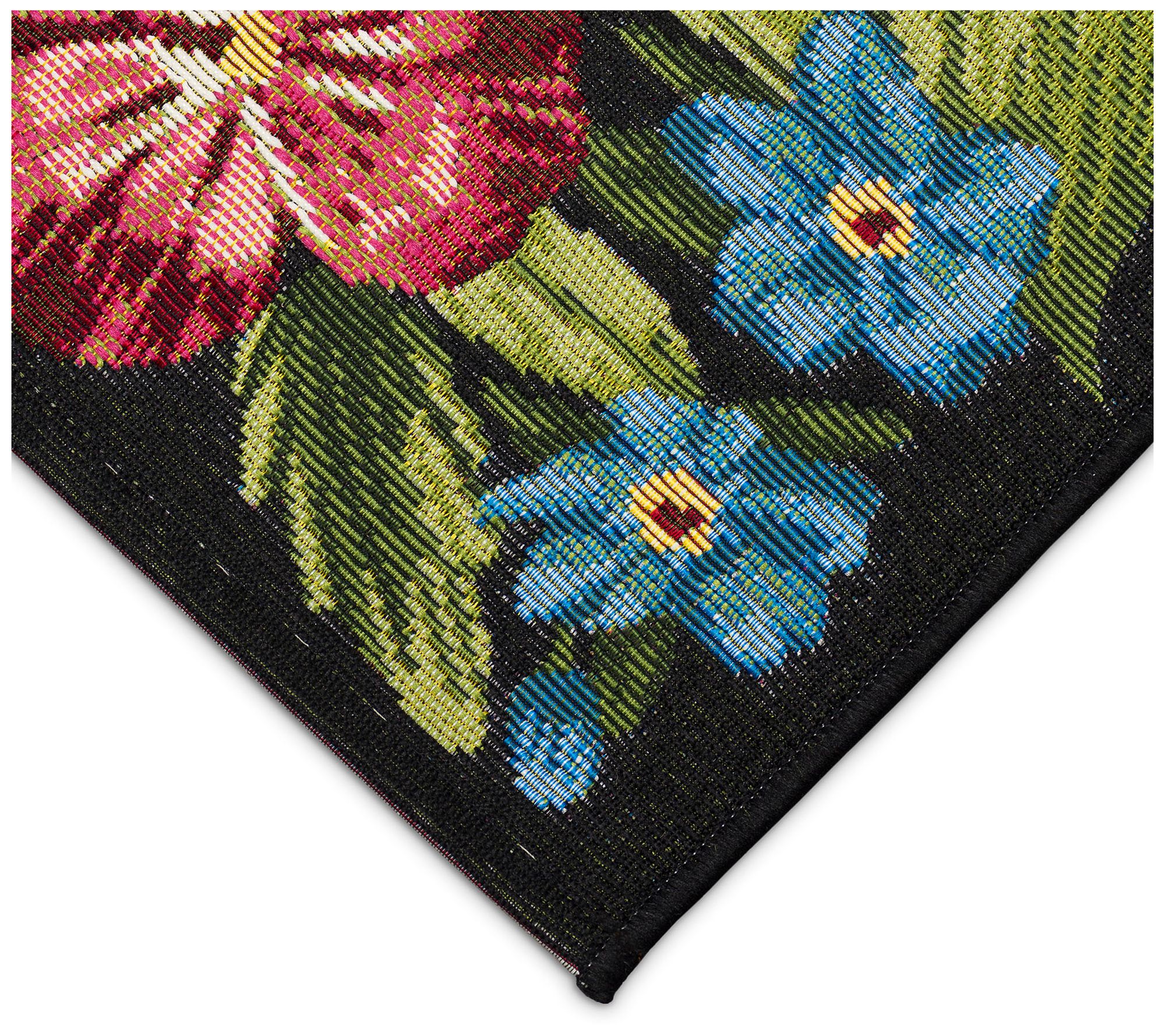 Image 6 Liora Manne Esencia Secret Garden Indoor/Outdoor Mat Black 1'11"x4 more views
