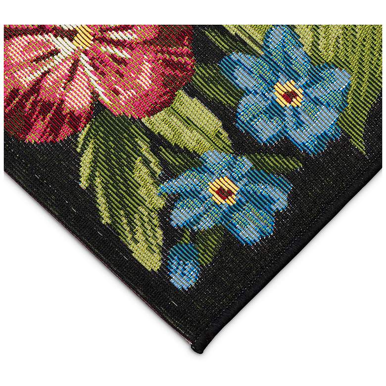 Image 6 Liora Manne Esencia Secret Garden Indoor/Outdoor Mat Black 1'11"x4'11" more views