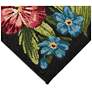 6_Liora Manne Esencia Secret Garden Indoor/Outdoor Mat Black 1'11"x4'11" more views