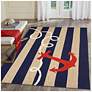 Thumbnail1 of Liora Manne Frontporch Anchor Indoor/Outdoor Mat Navy 5'x7'6"