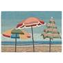 2_Liora Manne Frontporch Beach Umbrellas Indoor/Outdoor Mat Aqua 1'8"x2'6"