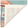 5_Liora Manne Frontporch Beach Umbrellas Indoor/Outdoor Mat Aqua 1'8"x2'6" more views