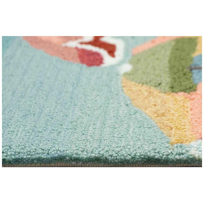 Image 7 Liora Manne Frontporch Beach Umbrellas Indoor/Outdoor Mat Aqua 1'8"x2'6" more views