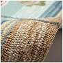 Liora Manne Frontporch Beach Umbrellas Indoor/Outdoor Mat Aqua 1'8"x2'6"