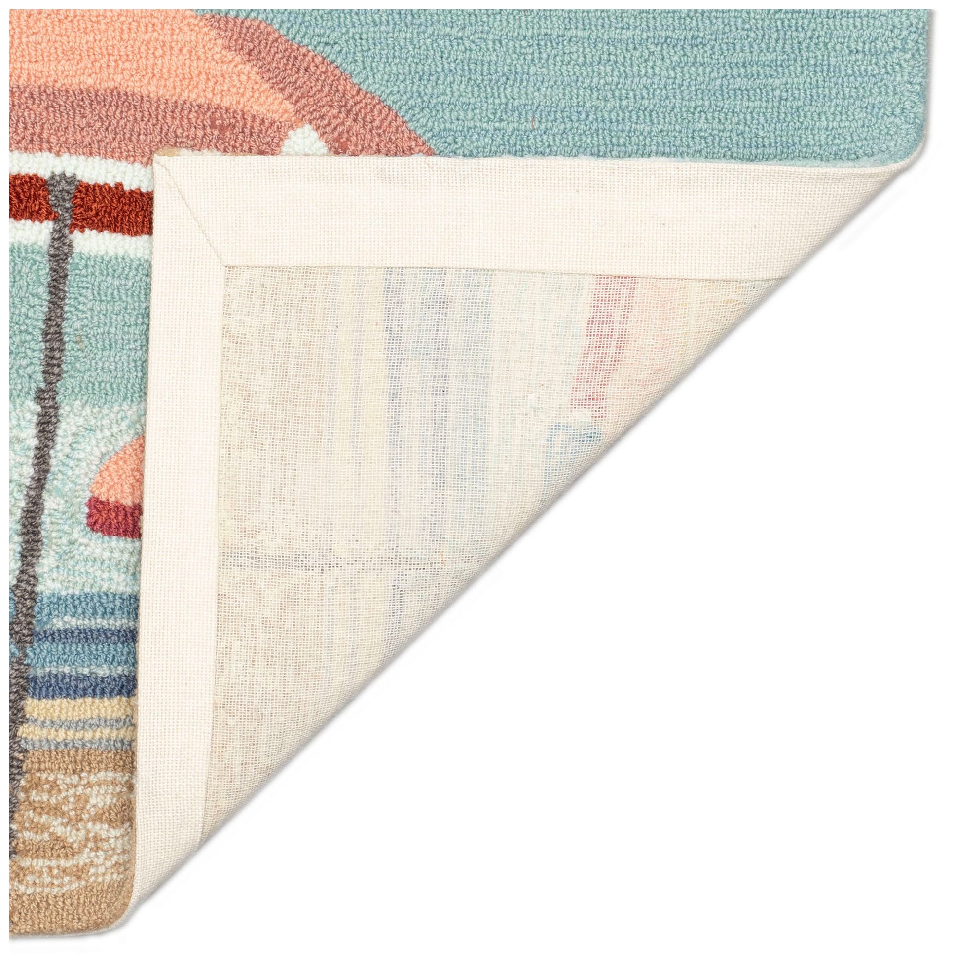 Thumbnail4 of Liora Manne Frontporch Beach Umbrellas Indoor/Outdoor Mat Aqua 2'x3' more views