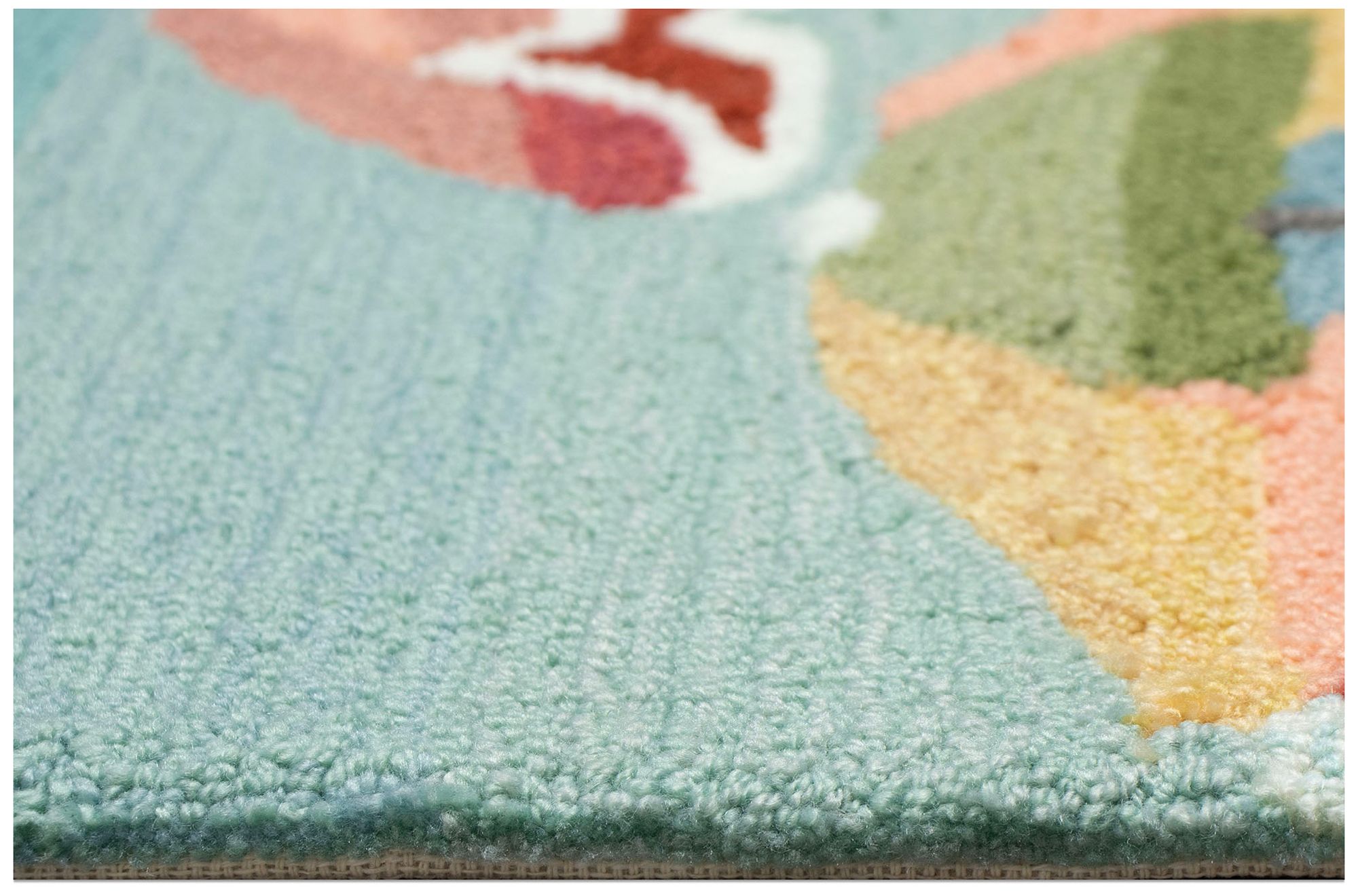 Liora Manne Frontporch Beach Umbrellas Indoor/Outdoor Mat Aqua 2'x3'