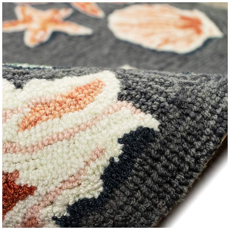 Image 7 Liora Manne Frontporch Beachcomber Indoor/Outdoor Mat Denim 2'6"x4' more views