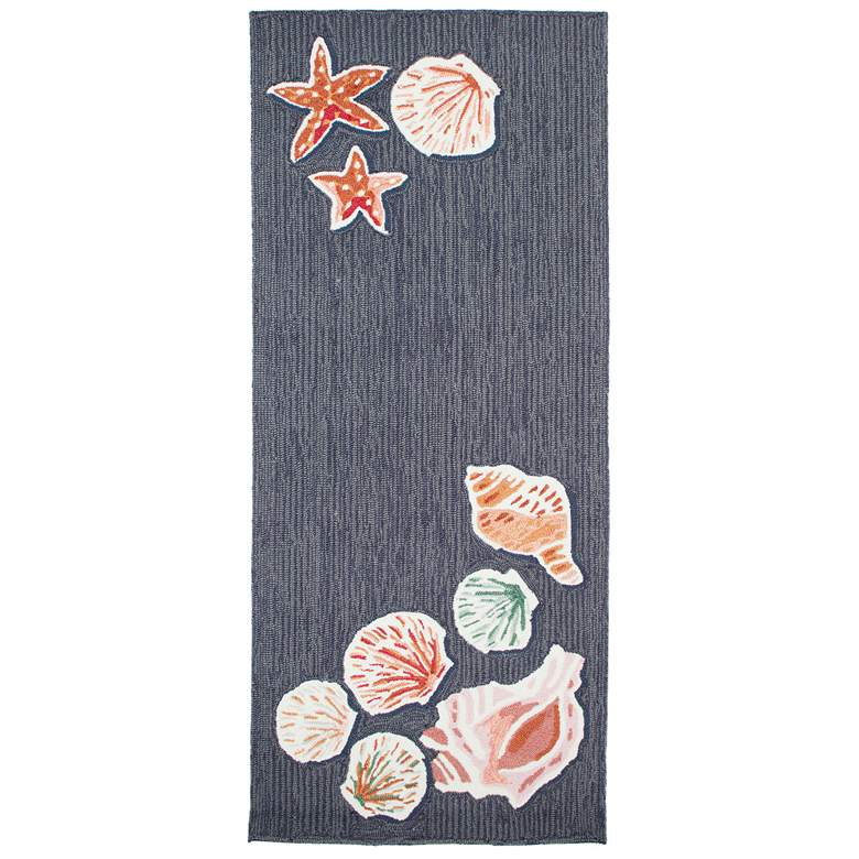 Image 1 Liora Manne Frontporch Beachcomber Indoor/Outdoor Mat Denim 2'x5'