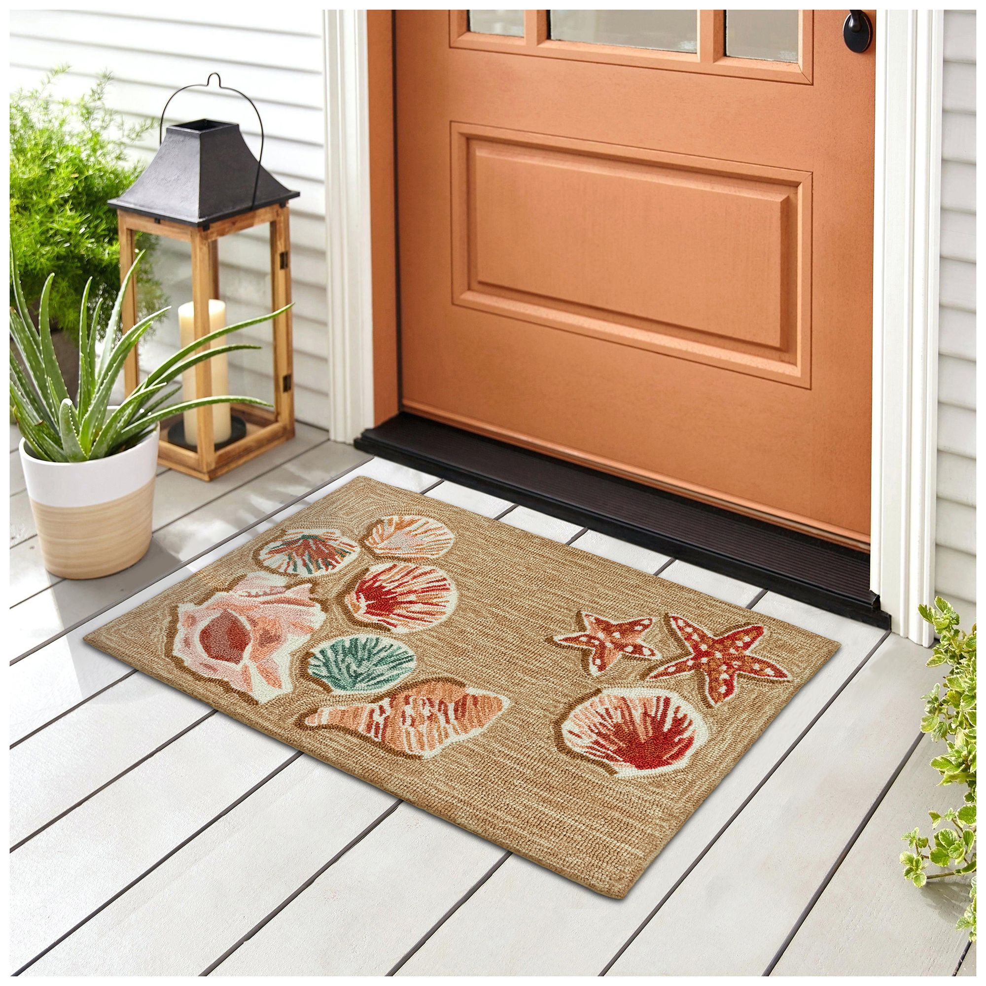 Thumbnail1 of Liora Manne Frontporch Beachcomber Indoor/Outdoor Mat Sand 2'6"x4'