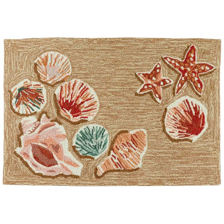 Image 1 Liora Manne Frontporch Beachcomber Indoor/Outdoor Mat Sand 2'x3'