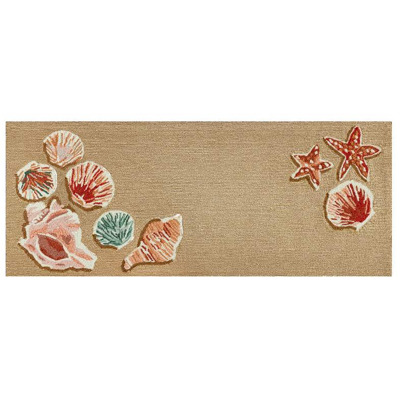 Image 1 Liora Manne Frontporch Beachcomber Indoor/Outdoor Mat Sand 2'x5'