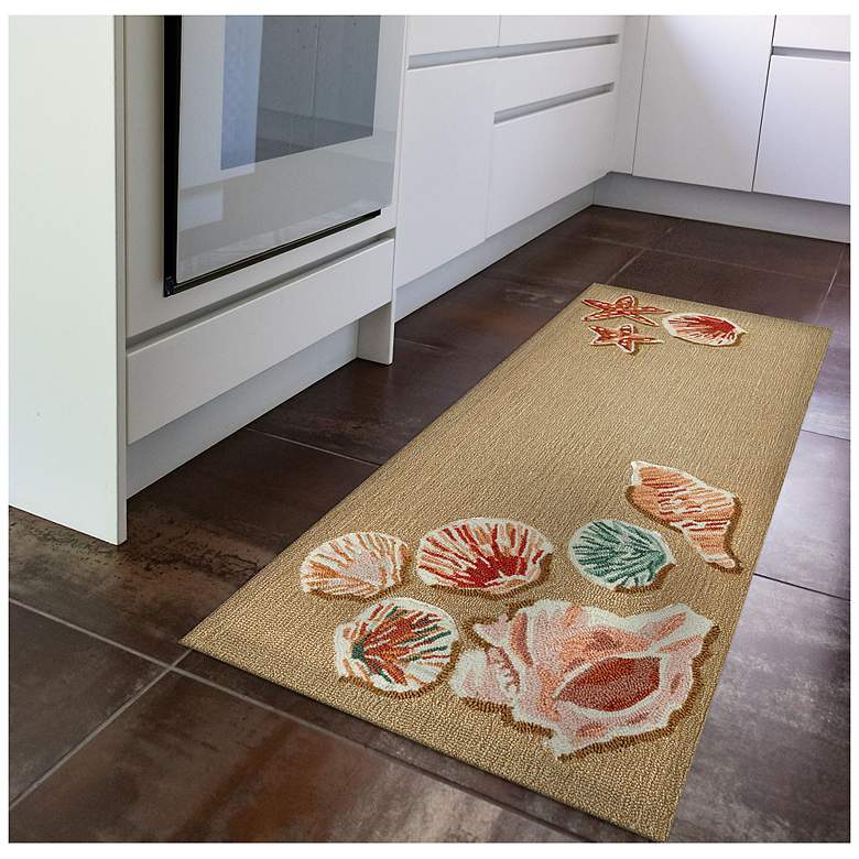 Image 1 Liora Manne Frontporch Beachcomber Indoor/Outdoor Mat Sand 2'x5'