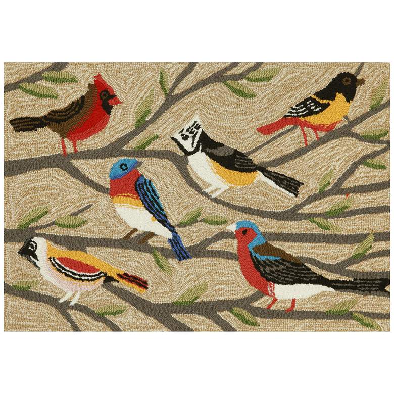 Image 1 Liora Manne Frontporch Birds Indoor/Outdoor Mat Multi 2'6"x4'