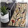 1_Liora Manne Frontporch Birds Indoor/Outdoor Mat Multi 2'x5'