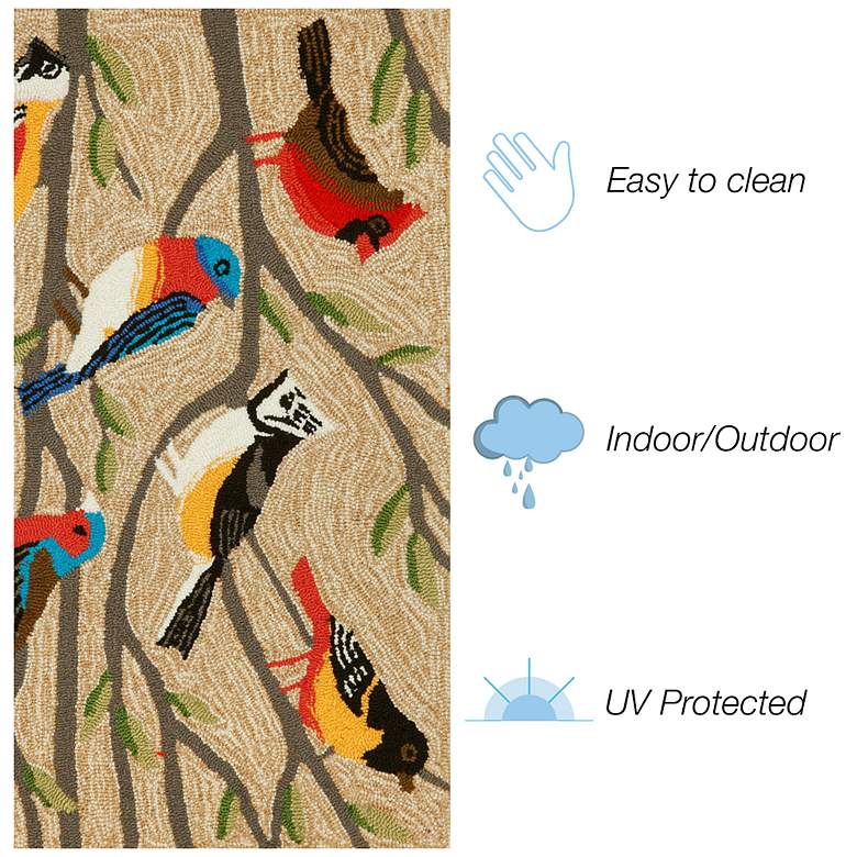 Image 4 Liora Manne Frontporch Birds Indoor/Outdoor Mat Multi 2'x5' more views