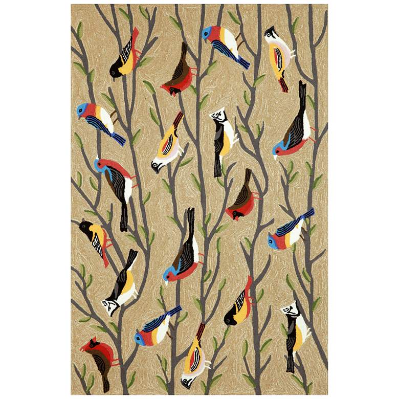 Image 1 Liora Manne Frontporch Birds Indoor/Outdoor Mat Multi 5'x7'6"