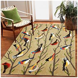 Image1 of Liora Manne Frontporch Birds Indoor/Outdoor Mat Multi 5'x7'6"