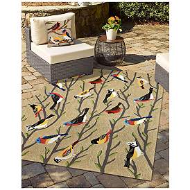 Image3 of Liora Manne Frontporch Birds Indoor/Outdoor Mat Multi 5'x7'6" more views