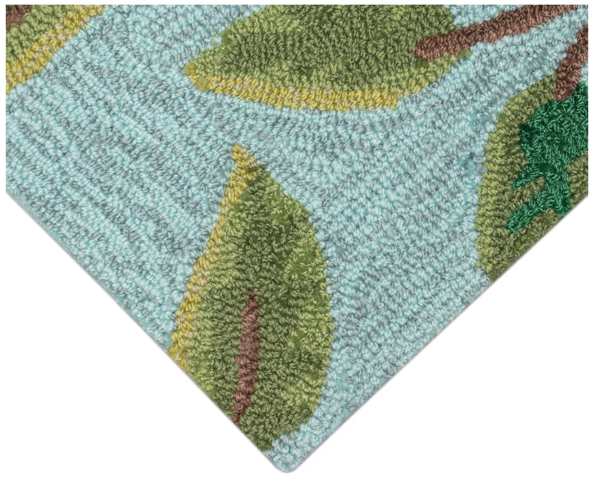 Liora Manne Frontporch Birds On  A Branch Indoor/Outdoor Mat Blue 1'8"x2'6"