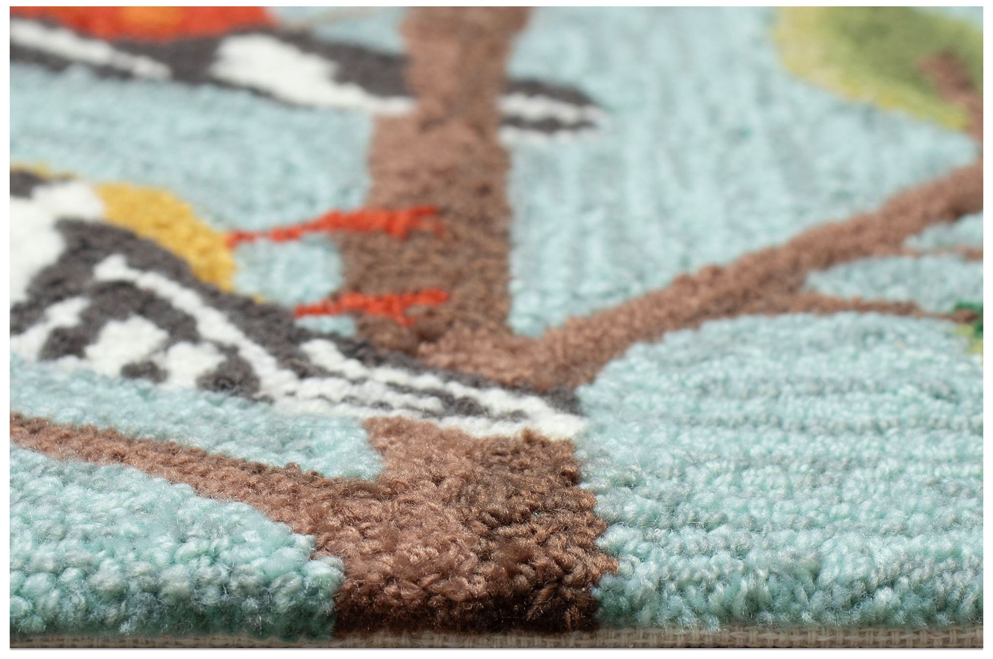 Liora Manne Frontporch Birds On  A Branch Indoor/Outdoor Mat Blue 1'8"x2'6"