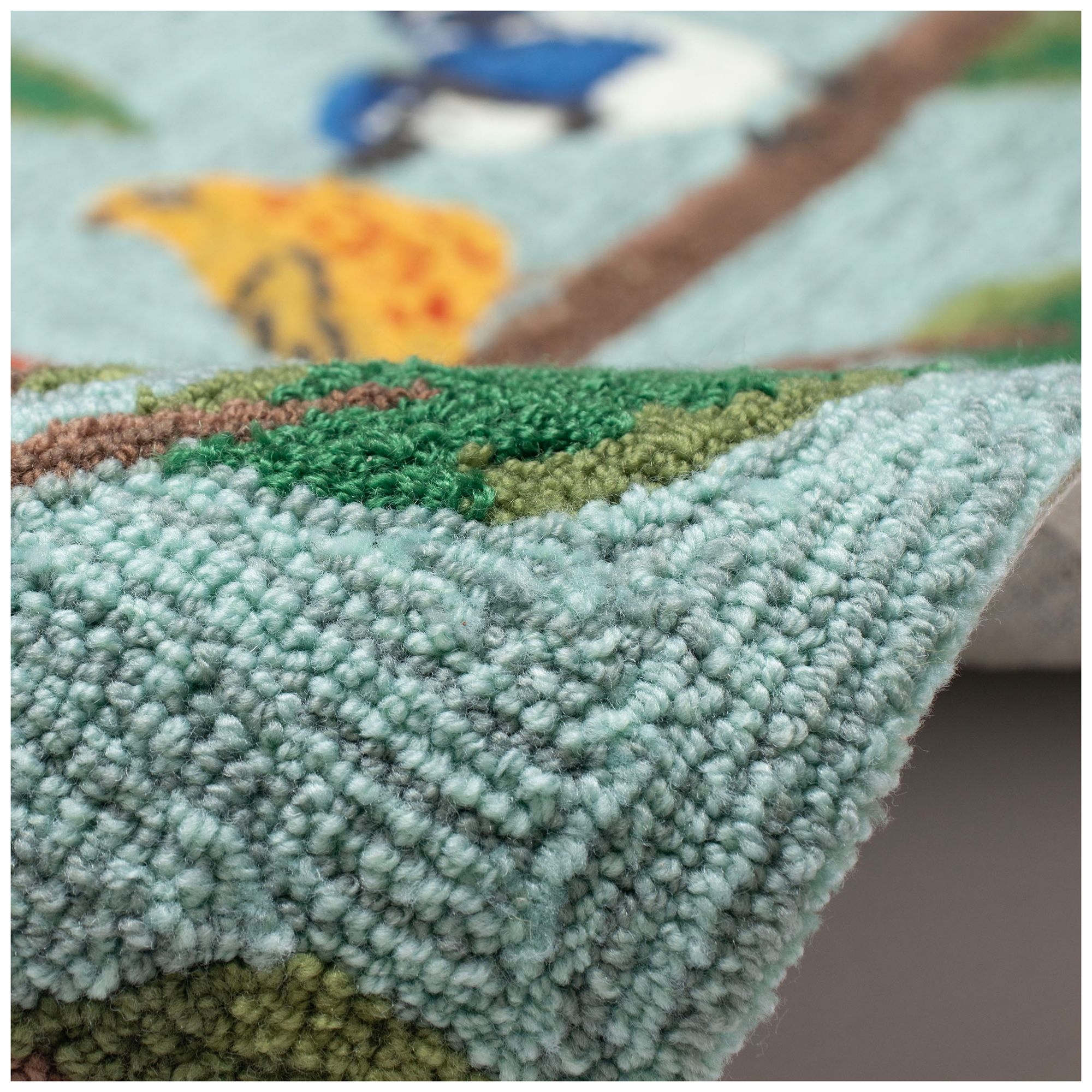 Liora Manne Frontporch Birds On  A Branch Indoor/Outdoor Mat Blue 1'8"x2'6"