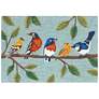 Thumbnail2 of Liora Manne Frontporch Birds On A Branch Indoor/Outdoor Mat Blue 2'6"x4'