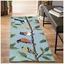 Thumbnail1 of Liora Manne Frontporch Birds On A Branch Indoor/Outdoor Mat Blue 2'x5'