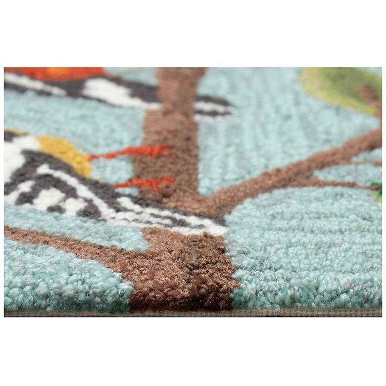 Image 7 Liora Manne Frontporch Birds On A Branch Indoor/Outdoor Mat Blue 2'x5' more views