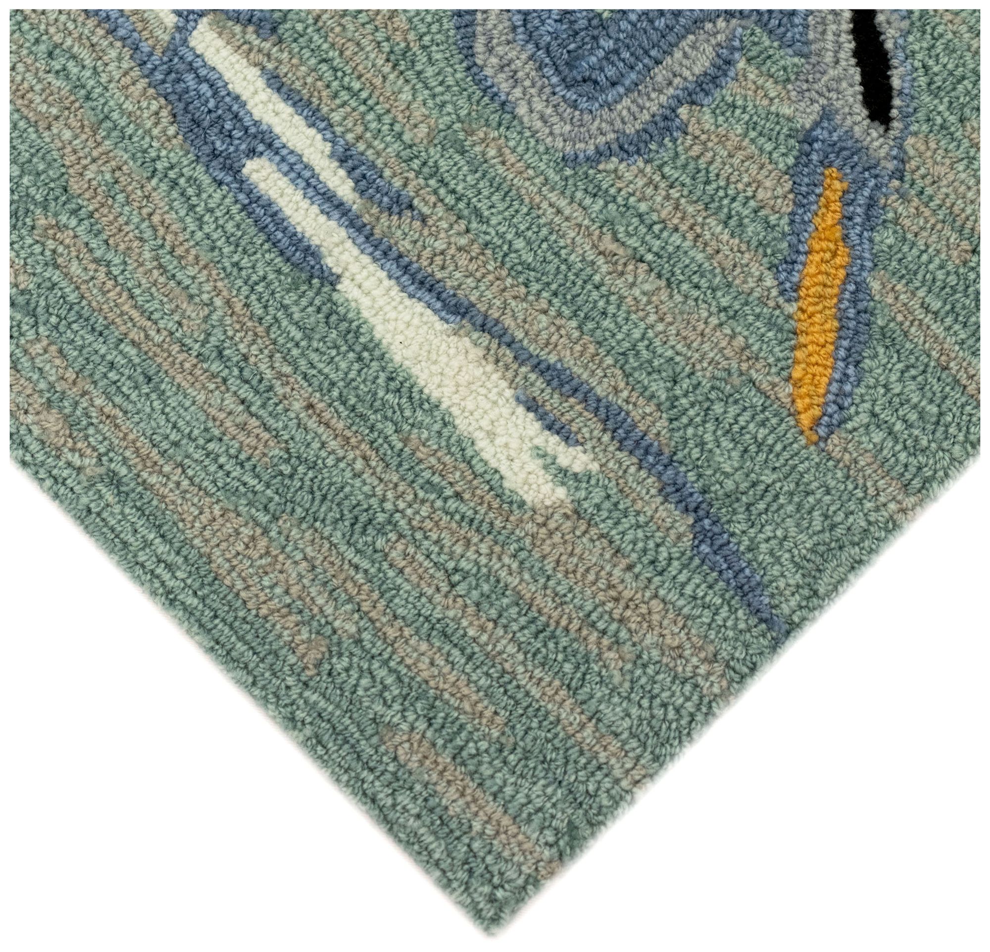 Liora Manne Frontporch Blue Heron Indoor/Outdoor Mat Lake 1'8"x2&#