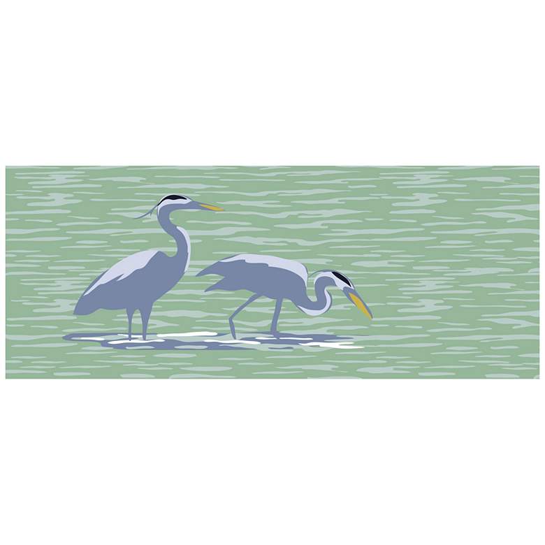 Image 1 Liora Manne Frontporch Blue Heron Indoor/Outdoor Mat Lake 2'x5'