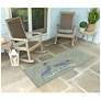 3_Liora Manne Frontporch Blue Heron Indoor/Outdoor Mat Lake 2'x5' more views