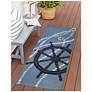 2_Liora Manne Frontporch Captain's Wheel Indoor/Outdoor Mat Marine 2'x5' more views