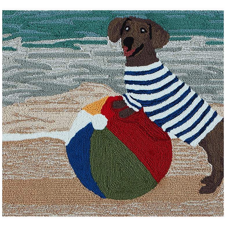 Image 1 Liora Manne Frontporch Coastal Dog Indoor/Outdoor Mat Ocean 2'x3'
