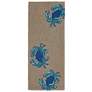 2_Liora Manne Frontporch Crabs Indoor/Outdoor Mat Blue 2'x5'