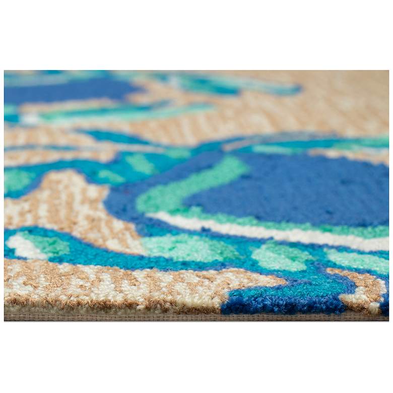 Image 6 Liora Manne Frontporch Crabs Indoor/Outdoor Mat Blue 2'x5' more views