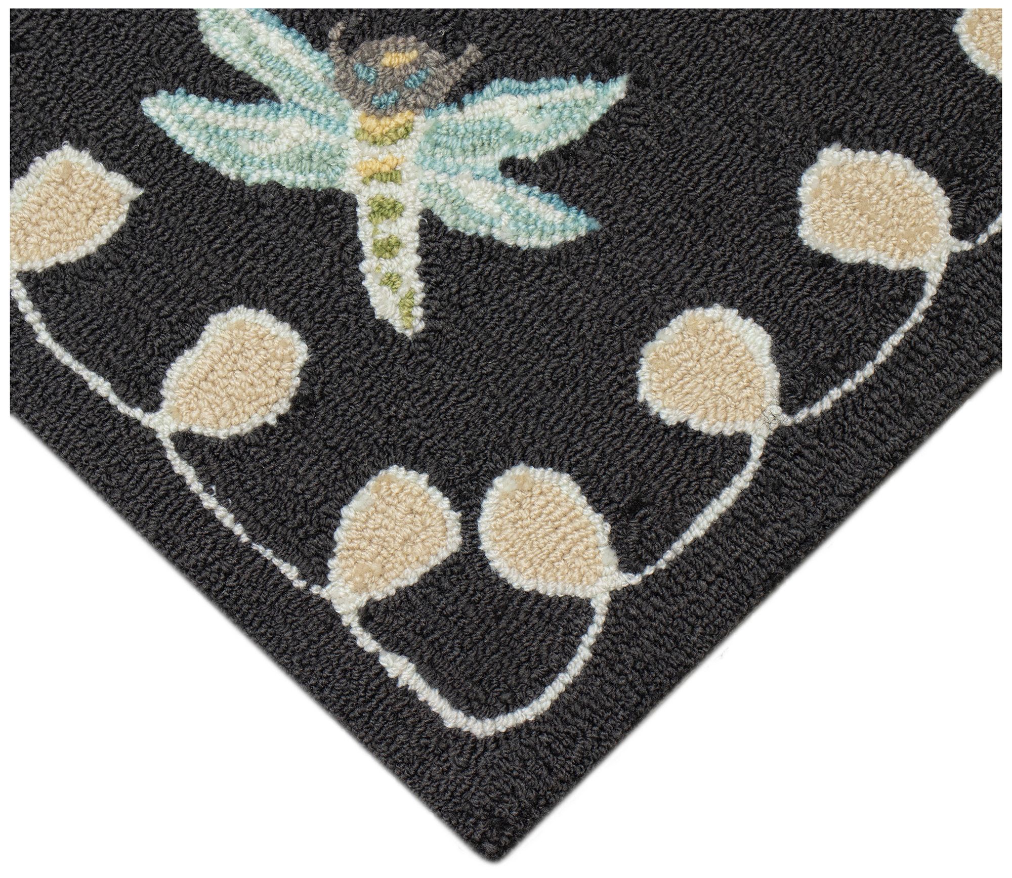 Liora Manne Frontporch Dragonfly Indoor/Outdoor Mat Midnight 2'x3'